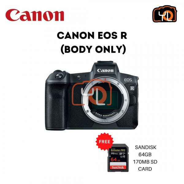 Canon EOS R (Body Only) [Free Sandisk 64GB Extreme Pro SD Card]