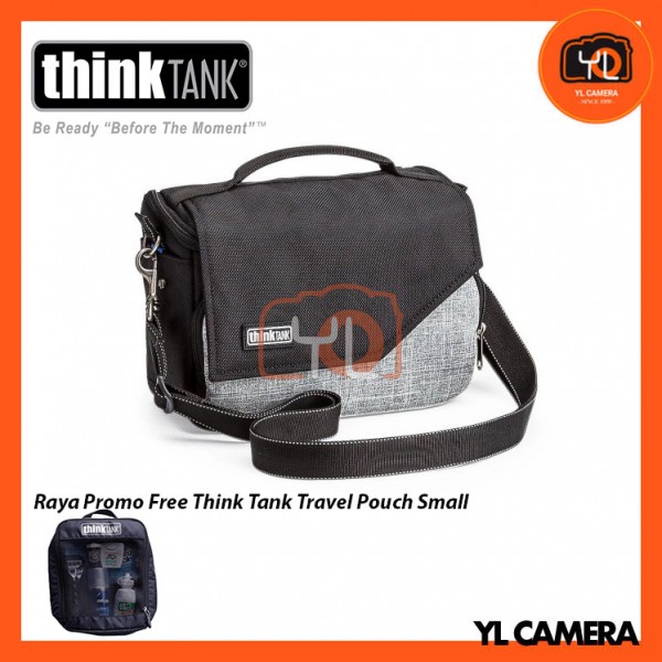 (BUY 1 FREE 1) Think Tank Photo Mirrorless Mover 20 Camera Bag (Heathered Grey) Free Think Tank Photo Travel Pouch - Small