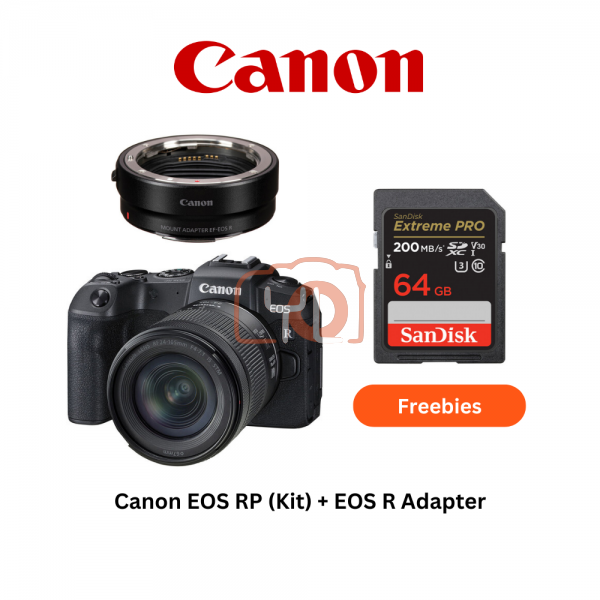 Canon EOS RP 24-105mm + EOS R adapter [Free Sandisk 64GB Extreme Pro SD Card]