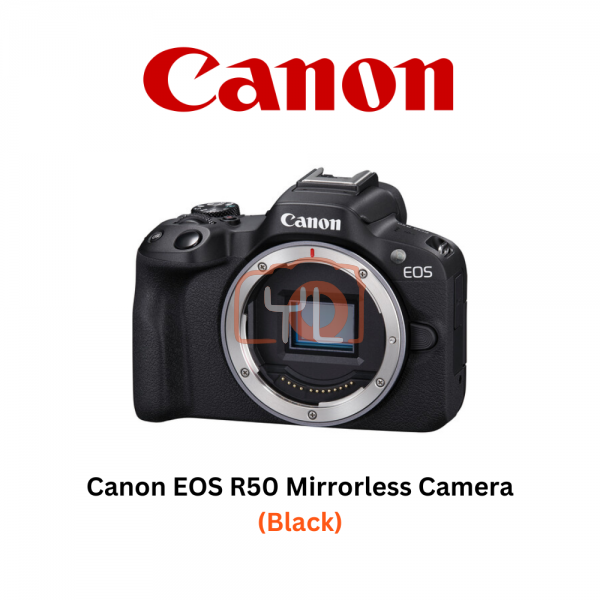 Canon EOS R50 Mirrorless Camera (Black) - Free CB-ES1000