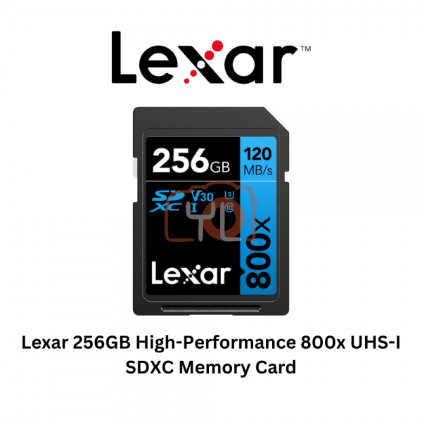 Lexar 256GB High-Performance 800x UHS-I SDXC Memory Card (BLUE Series)