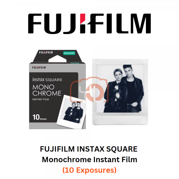 FUJIFILM INSTAX SQUARE Instant Film (Monochrome- 10 Exposures)