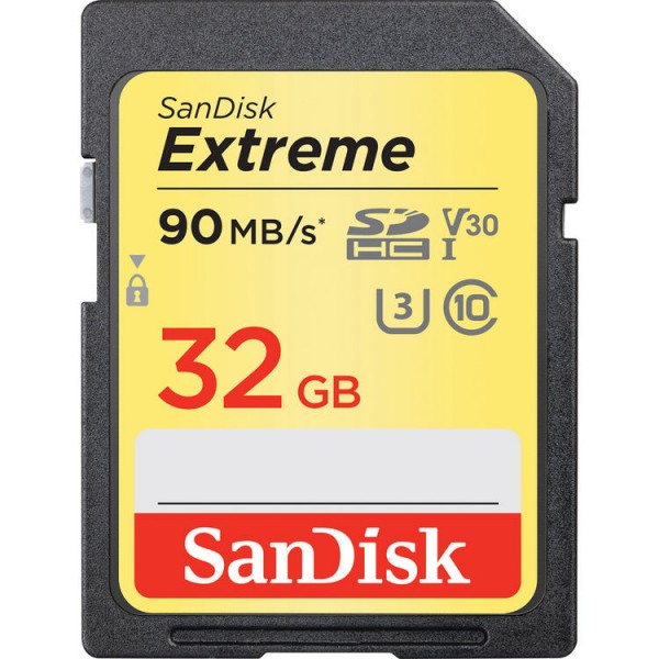 SanDisk 32GB Extreme UHS-I SD Card (90MB/s)