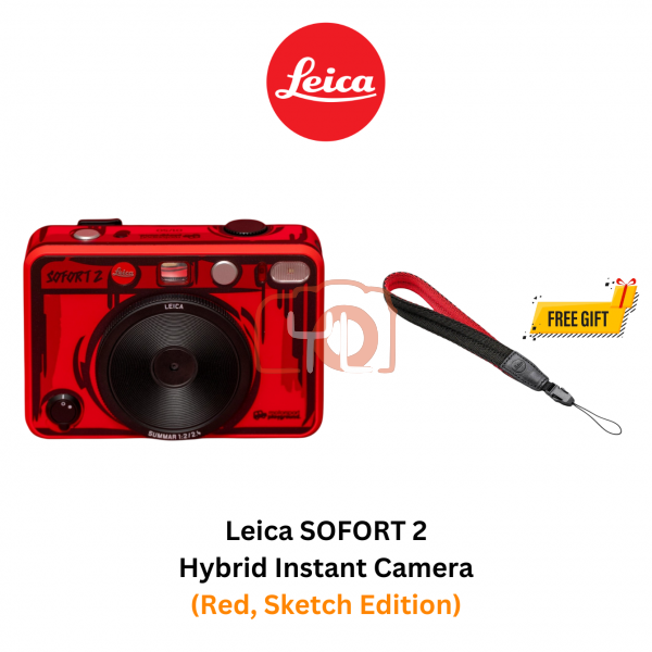 Leica SOFORT 2 Red Sketch Edition (Free Wrist Strap Black-Red)