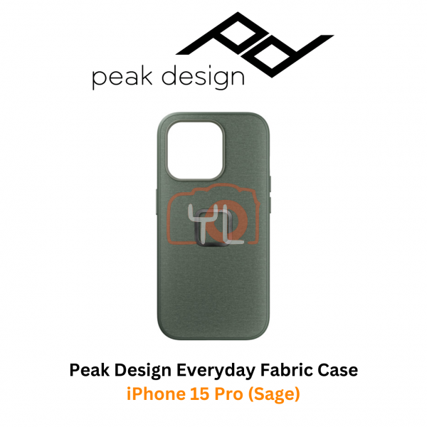 Peak Design Everyday Fabric Case for iPhone 15 Pro (Sage)