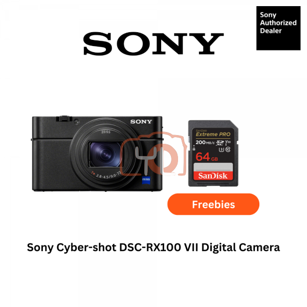Sony Cyber-shot DSC-RX100 VII Digital Camera - Free Sandisk 64GB Extreme Pro SD Card