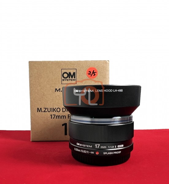 [USED-PJ33] Om System 17mm F1.8 II M.Zuiko Digital , 99% Like New Condition (S/N:A0FA01239)