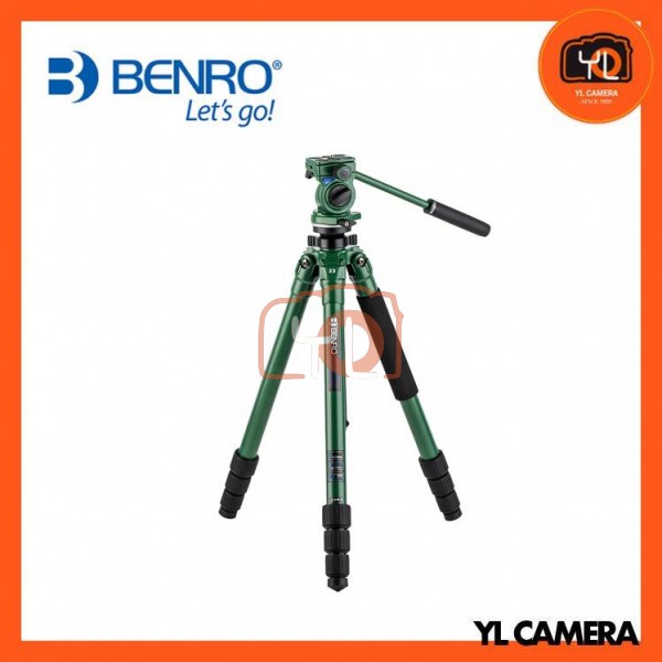 Benro TWD28ALBWH4 Wild Series 2 Tripod with BWH4 2-Way Pan and Tilt Head (Aluminum, Green)