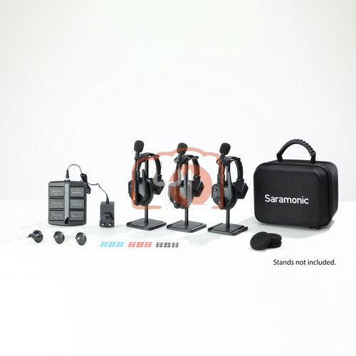 Saramonic WiTalk9-3S 3-Person Full-Duplex Wireless Intercom System with Single-Ear Headsets (1.9 GHz)