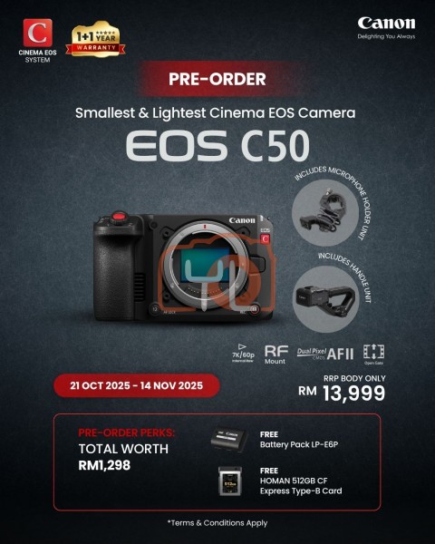 Canon EOS C50 Full-Frame Cinema Camera (Canon RF)