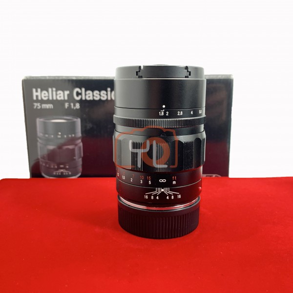 [USED-PJ33] Voigtlander 75mm F1.8 Heliar Classic VM (Leica M Mount), 90% Like New Condition (S/N:8330417)