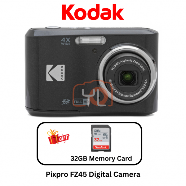 Kodak Pixpro FZ45 Digital Camera (Black) (Free 32gb card)
