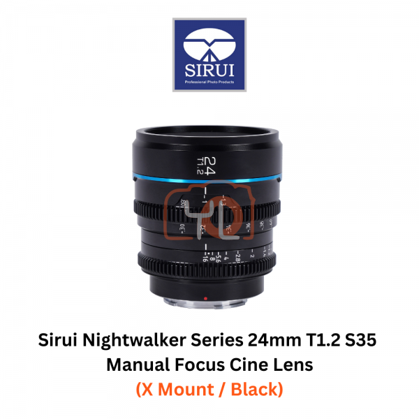 Sirui 24mm T1.2 S35 Manual Focus Cine Lens (X Mount)