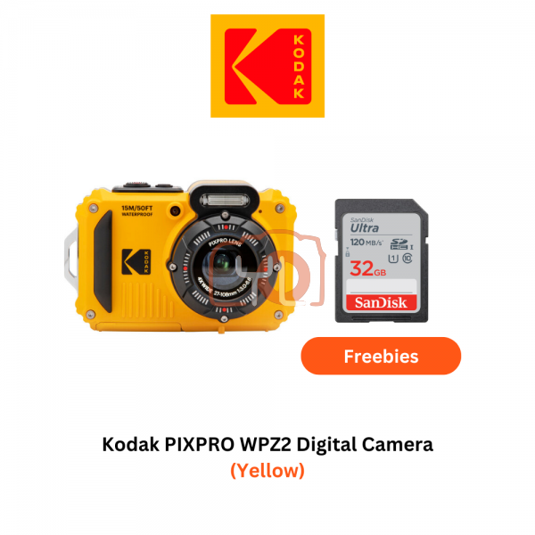 Kodak PIXPRO WPZ2 Digital Camera (Yellow)