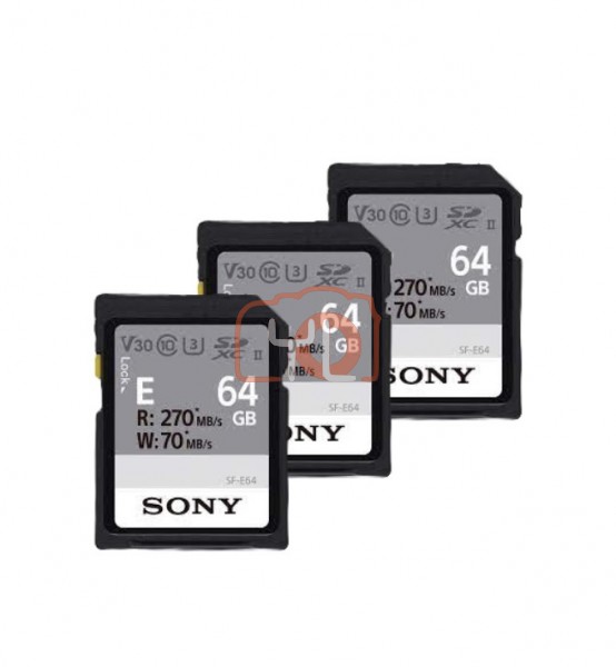 Sony 64GB SF-E Series UHS-II SDXC Memory Card 3 Pieces