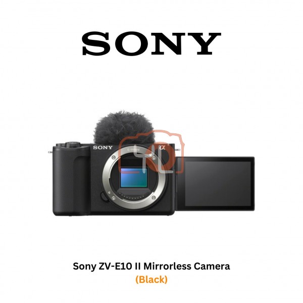 Sony ZV-E10 II Mirrorless Camera (Black) (Body) (Free Sandisk 64GB Extreme Pro SD Card+Extra Battery NP-FZ100)