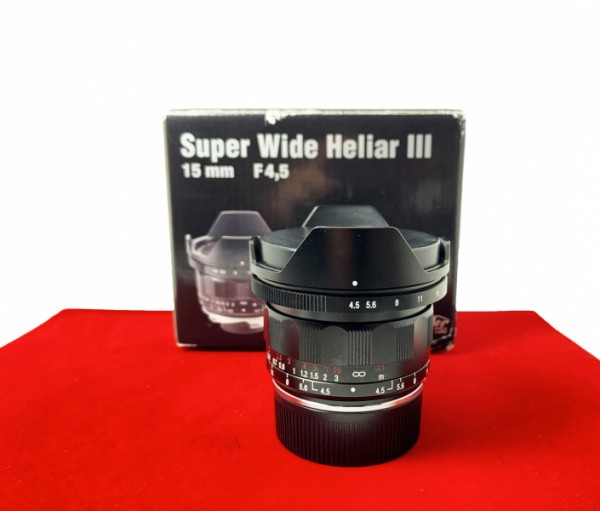 [USED-PJ33] Voigtlander 15MM F4.5 III Super Wider Heliar, 90% Like New Condition (S/N 08714114)