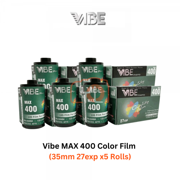 VIBE MAX 400 27 EXP 35MM FILM x5 ROLLS