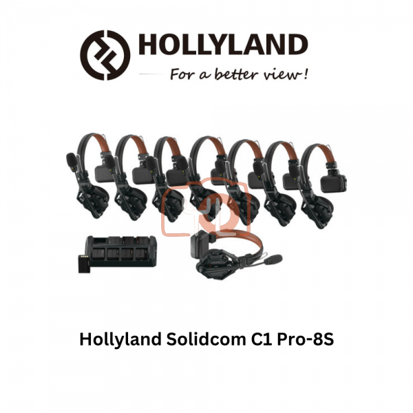 Hollyland Solidcom C1 Pro-8S Full-Duplex ENC Wireless Intercom System with 8 Headsets (1.9 GHz)