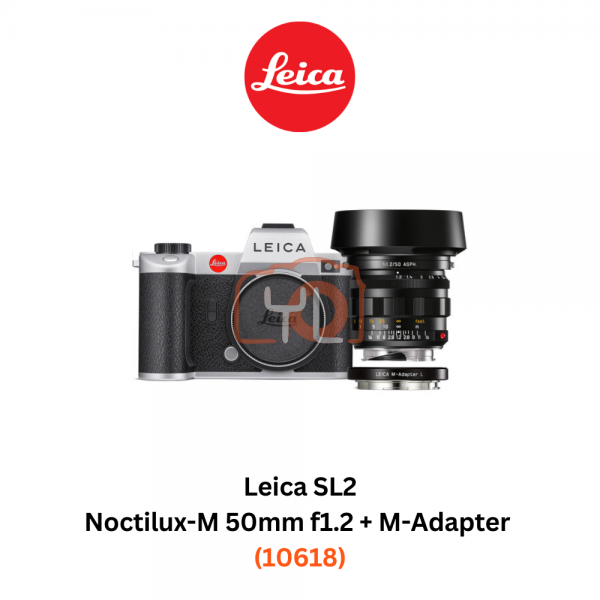 Leica SL2 + Noctilux-M 50mm f/1.2 Lens + M Adapter (Silver)