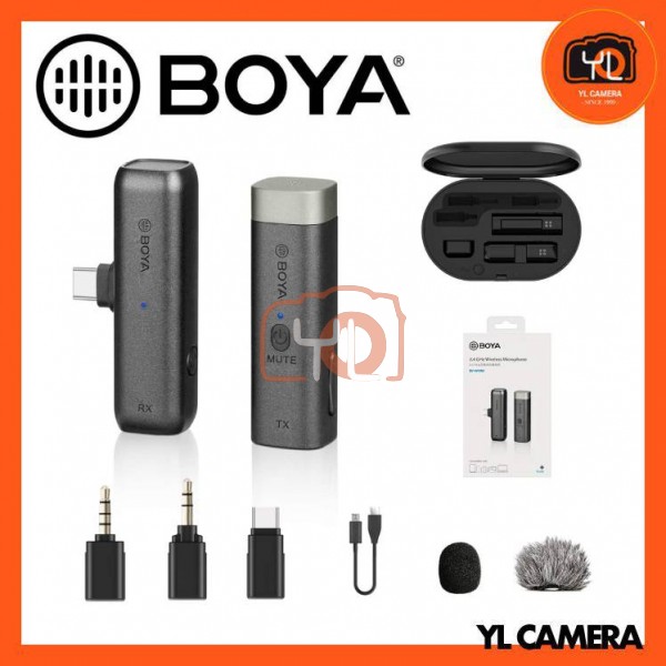 Boya BY-WM3U Digital True-Wireless Microphone System for Android Devices, Cameras, Smartphones (2.4 GHz)