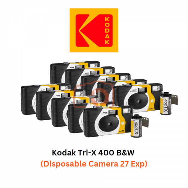 Kodak Tri-X 400 Single-Use Flash Camera (27 Exposures) x10
