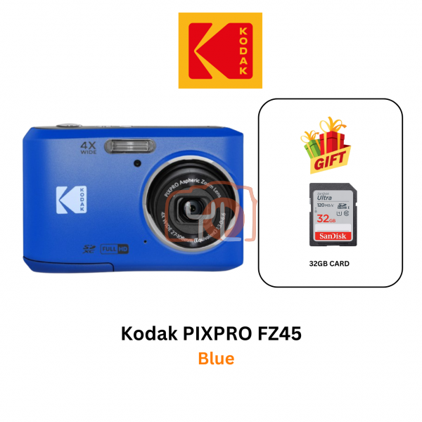 Kodak Pixpro FZ45 Digital Camera (Blue) (Free 32gb card)