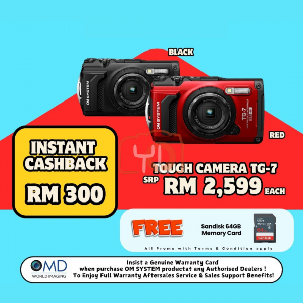 OM SYSTEM Tough TG-7 Digital Camera (Black)