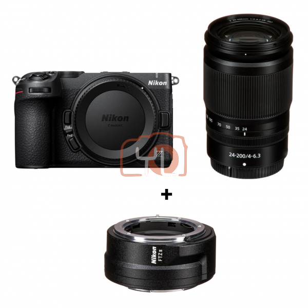 ( Pre order ) Nikon Z5 IIC Mirrorless Camera (Black) with  Z 24-200mm F4-6.3 VR Lens & FTZ II Adapter - Free Sandisk card extreme Go 128GB