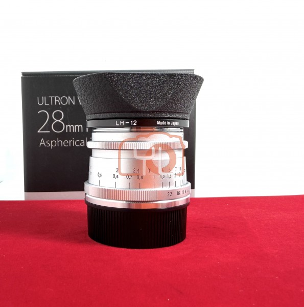 [USED-PJ33] Voigtlander 28mm F2 Type II Ultron Vintage Line ASPH VM (Leica M) (Silver)  , 90% Like New Condition (S/N:7125034)