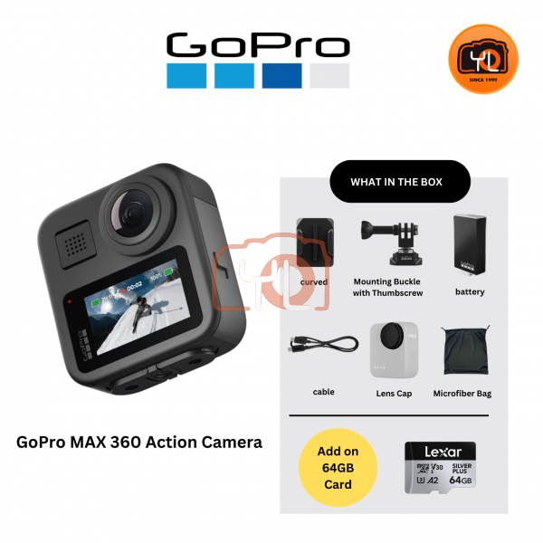 GoPro MAX 360 Action Camera (bundle with 64GB Card)