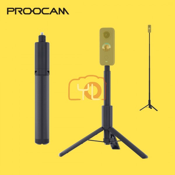 Proocam 2-in-1 invisble selfie stick tripod