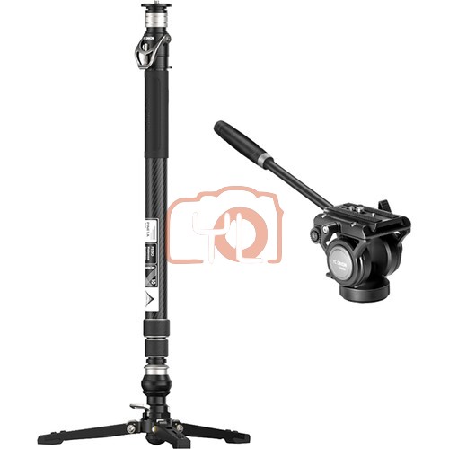 YC Onion Pineta 2.0 Carbon Fiber Monopod with Pedal Base and FH60 Fluid Head