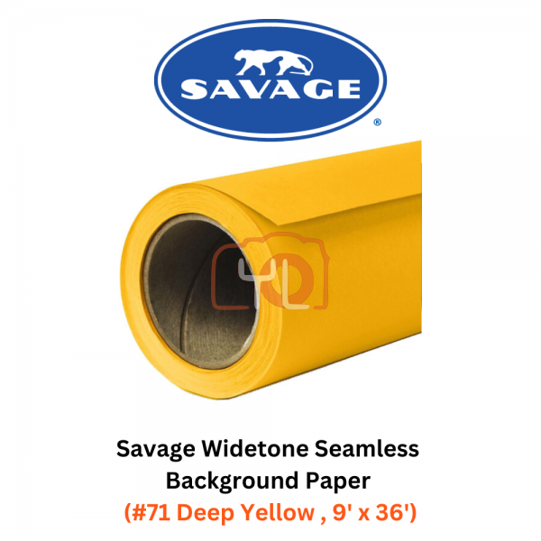 Savage Widetone Seamless Background Paper (#71 Deep Yellow , 9' x 36')