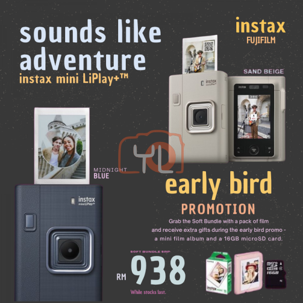 FUJIFILM INSTAX MINI LiPlay+ Hybrid Instant Camera (Midnight Blue)