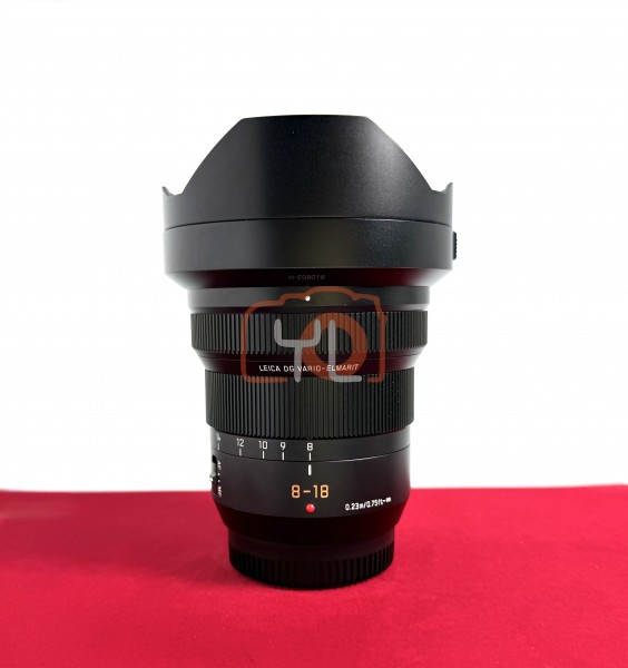 [USED-PJ33] Panasonic 8-18mm F2.8-4 Lumix G DG Vario Elmarit ASPH, 95% Like New Condition (S/N:BR2EE202858)