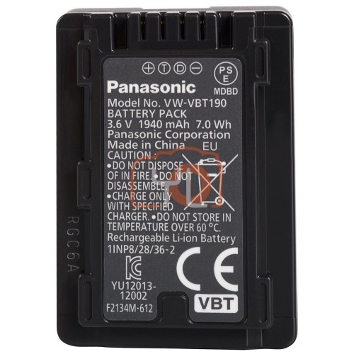 Panasonic VW-VBT190E-K Camcorder Battery