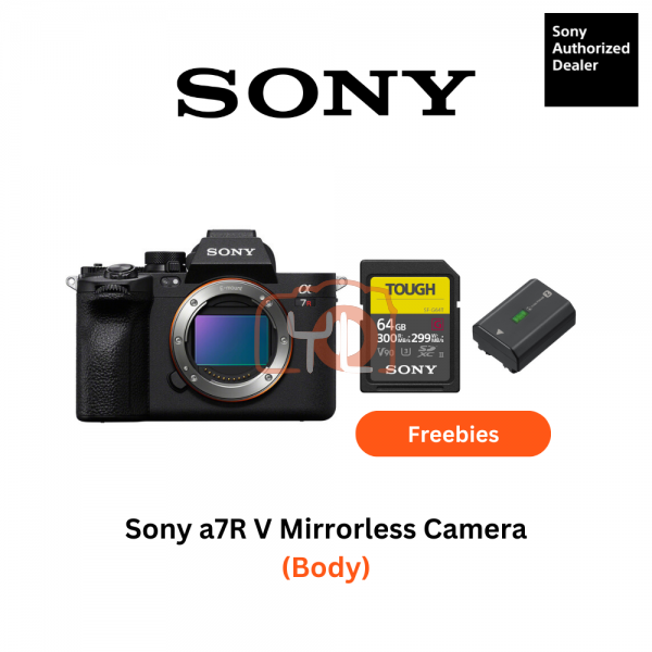 Sony a7R V Mirrorless Camera - Free Sony 64GB 300MB/Sec Tough SD Card & Extra NP-FZ100 Battery