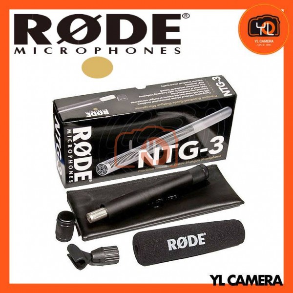 Rode NTG3 Precision RF-Biased Shotgun Microphone Satin Nickel