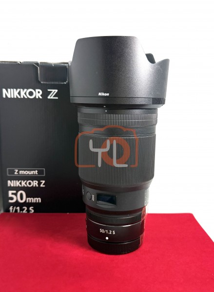 [USED-PJ33] Nikon 50mm F1.2 S Z , 95% Like New Condition (S/N:20027890)