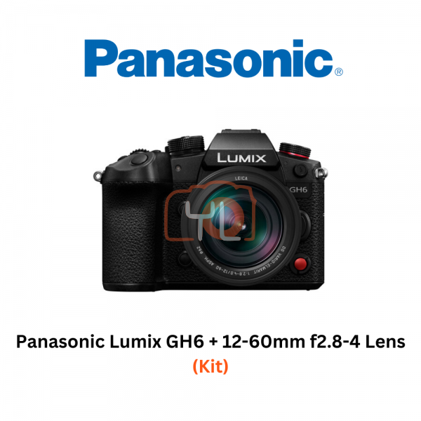 Panasonic Lumix GH6 Mirrorless Camera with Leica 12-60mm f/2.8-4 Lens Kit ( FREE SANDISK 64GB EXTREME PRO SD CARD and PGS81KK BAG )