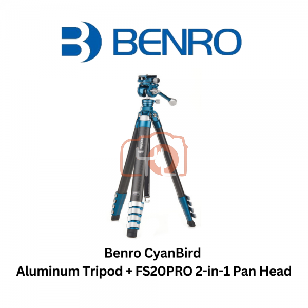 Benro TCBA15FS20PROC CyanBird Aluminum 5-Section Tripod with FS20PRO Head