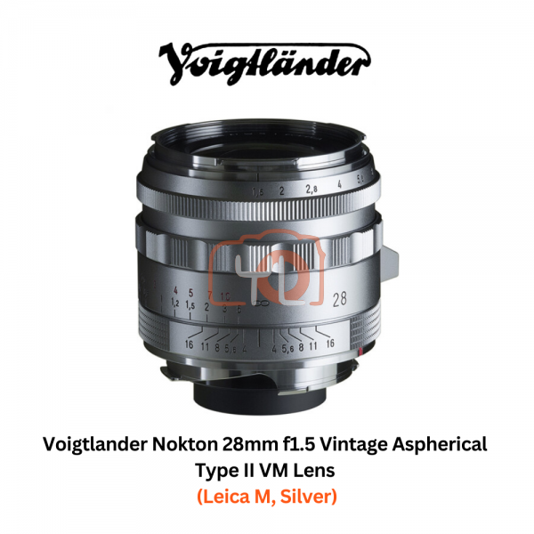 Voigtlander Nokton 28mm f1.5 Vintage Aspherical Type II VM Lens (Leica M, Silver)