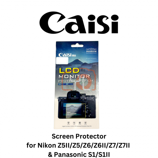 Caisi Digital Camera LCD Screen Protector Tempered Glass Film for Nikon Z5II/ Z5 /Z6 /Z6II /Z7 /Z7II & Panasonic S1/ S1II