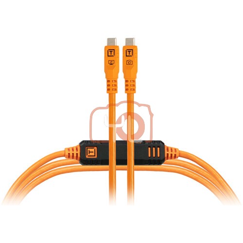 Tether Tools CUC15G2-ORG TetherPro Optima USB-C Cable (15', High-Visibility Orange)