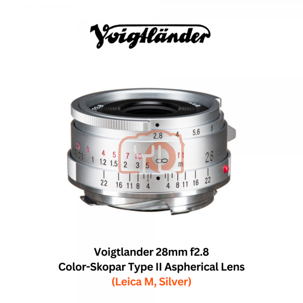 Voigtlander 28mm f2.8 Color-Skopar Type II Aspherical Lens (Leica M, Silver)