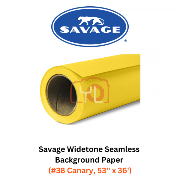 Savage Widetone Seamless Background Paper (#38 Canary, 53