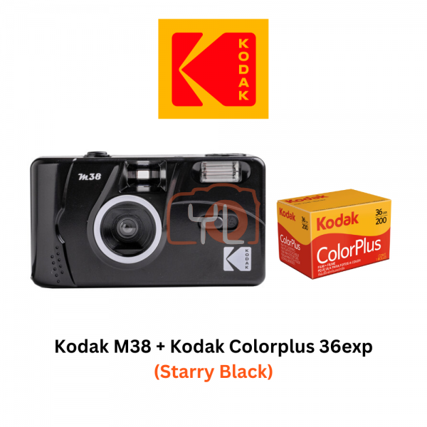Kodak M38 Film Camera + Kodak Colorplus 200 (Black)