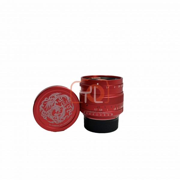 [USED-PJ33] 7artisans 50mm F1.1 (Red Edition) 98/100 YL 20TH Anniversary Edition For Leica M , 95% Like New Condition
