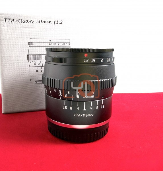 [USED-PJ33] TT Artisan 50mm F1.2 MF APSC (Fujifilm X), 95% Like New Condition (S/N:850429672)